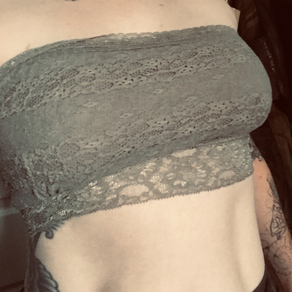 Frenchie lace top bra strapless